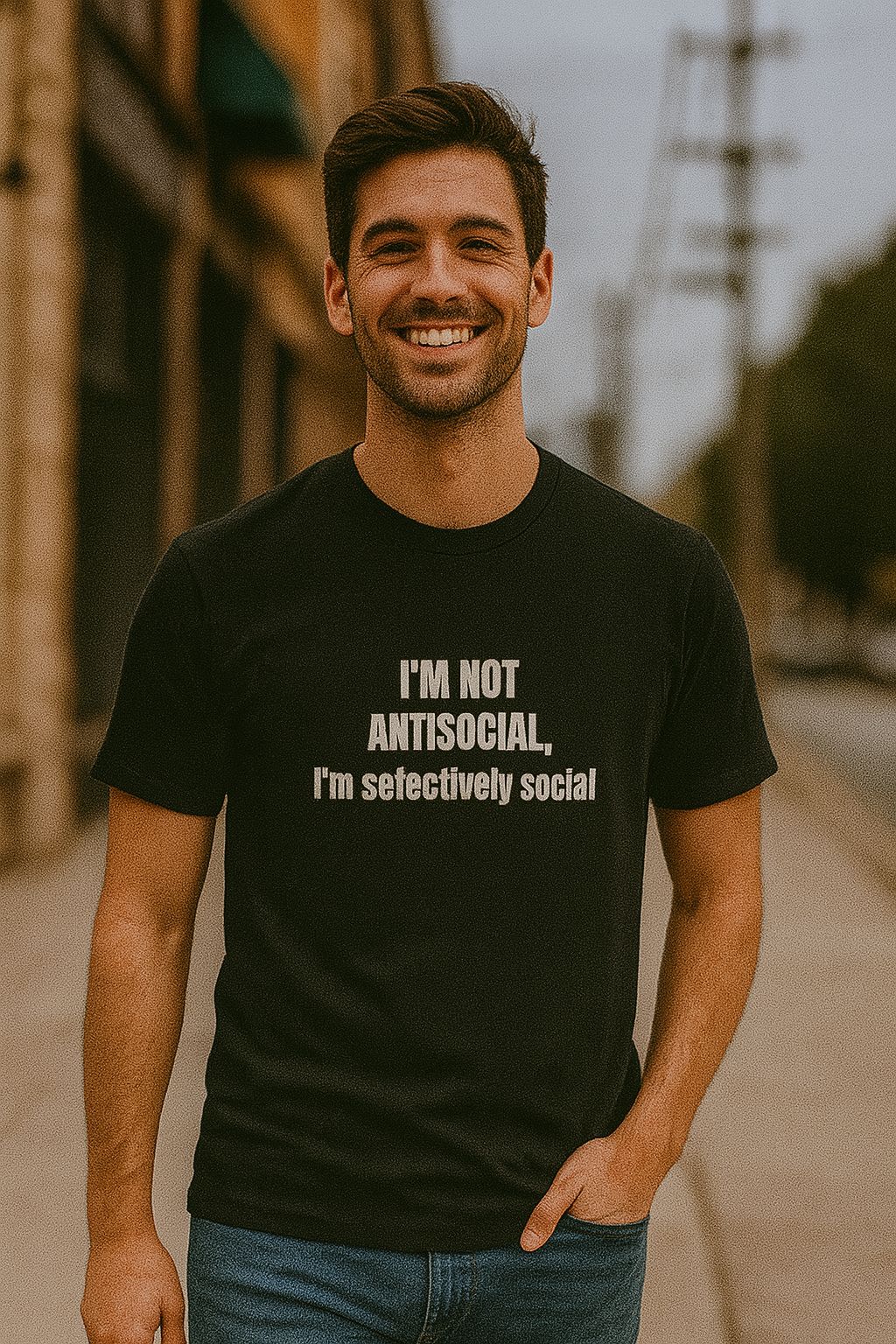 I'm not antisocial, I'm selectively social - T-shirt (🔥$5 off at checkout)